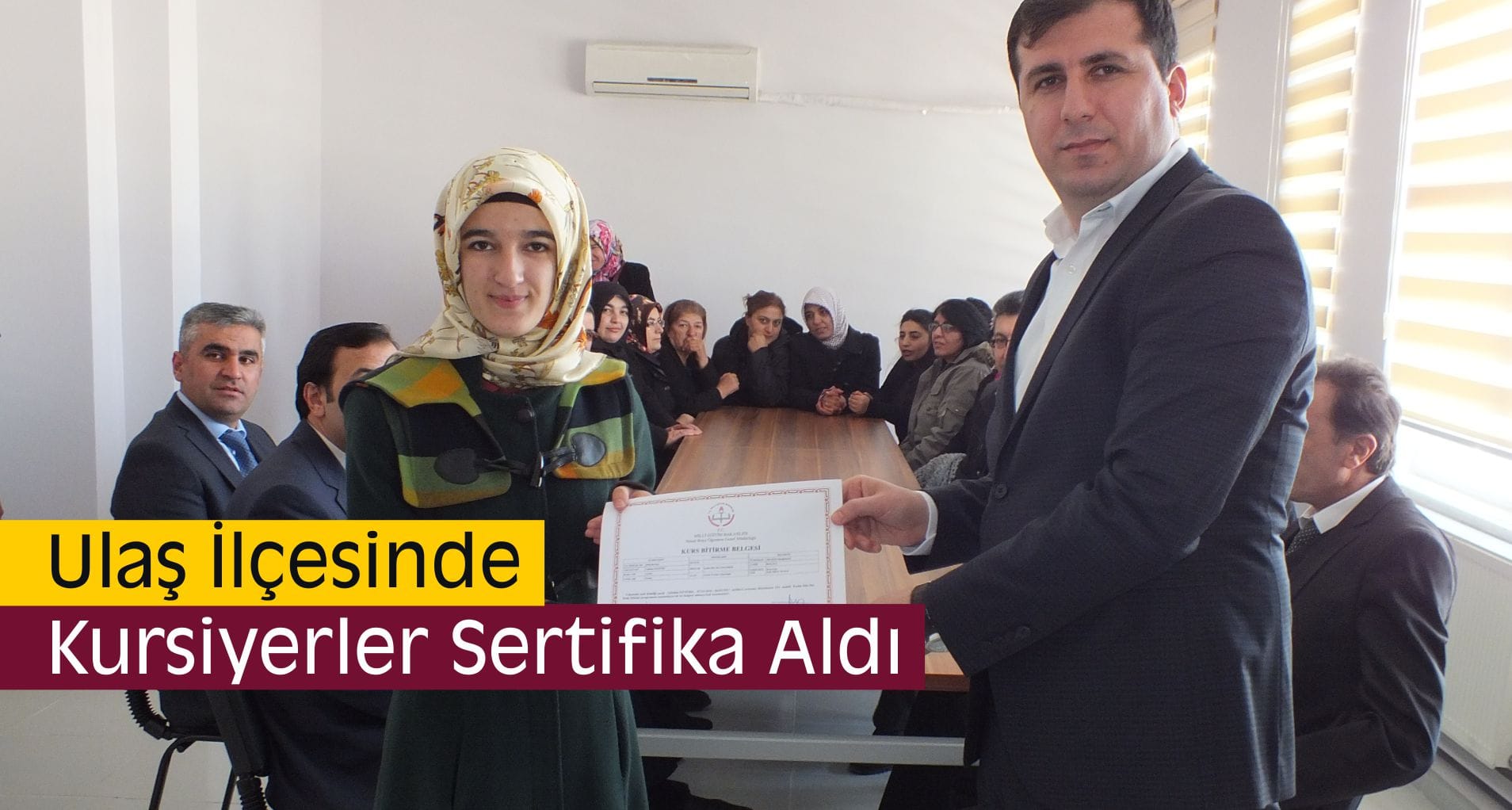 Ulaş İlçesinde Kursiyerler Sertifika Aldı