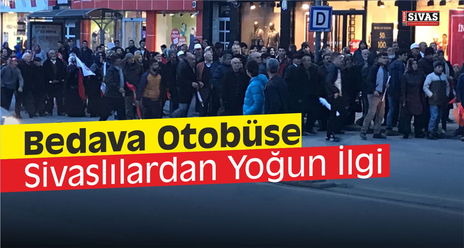 Bedava Otobüse Yoğun İlgi