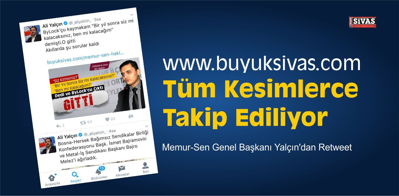 Memur-Sen Genel Başkanı Yalçın’dan Retweet