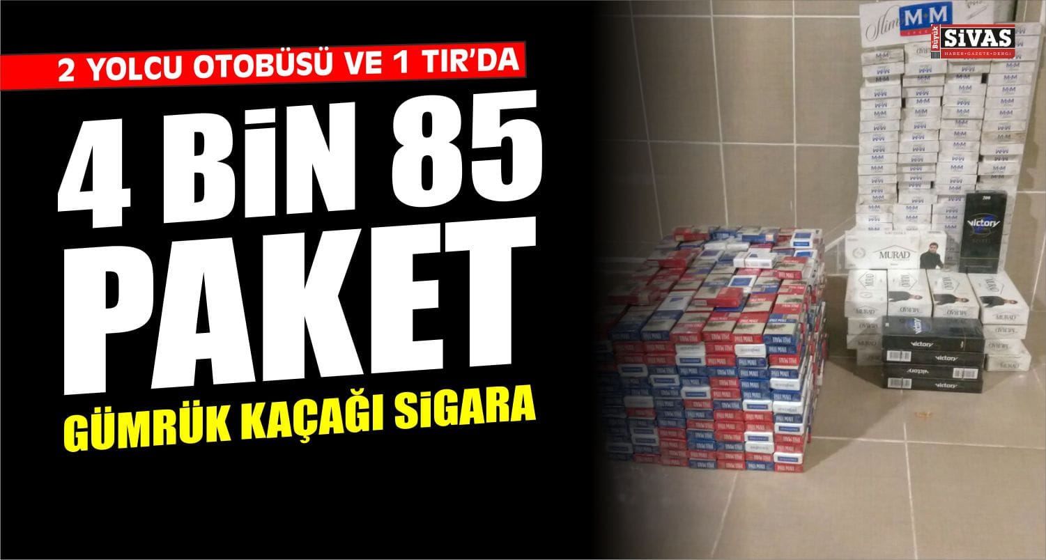 Sivas’ta Kaçak Sigara Operasyonu