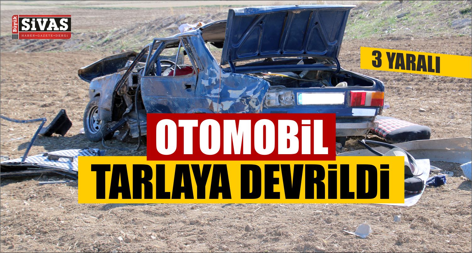 Otomobilin Tarlaya Devrilmesi Sonucu 3 Kişi Yaralandı