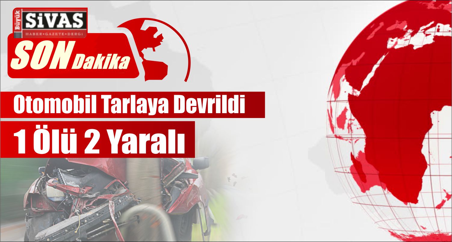 Araba İle Tarlaya Uçtu 1 Ölü 2 Yaralı