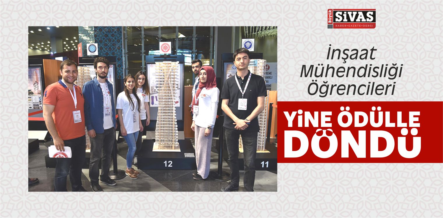CÜ İnşaat Mühendisliği Öğrencileri Yine Ödülle Döndü