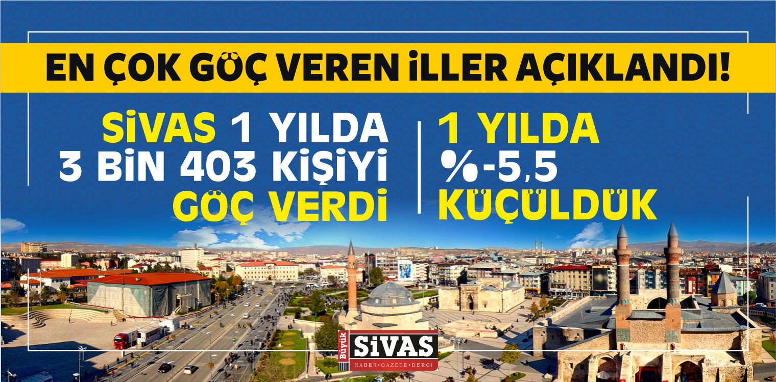 Göç Veren İller Arasında Sivas Yine Başları Çekiyor