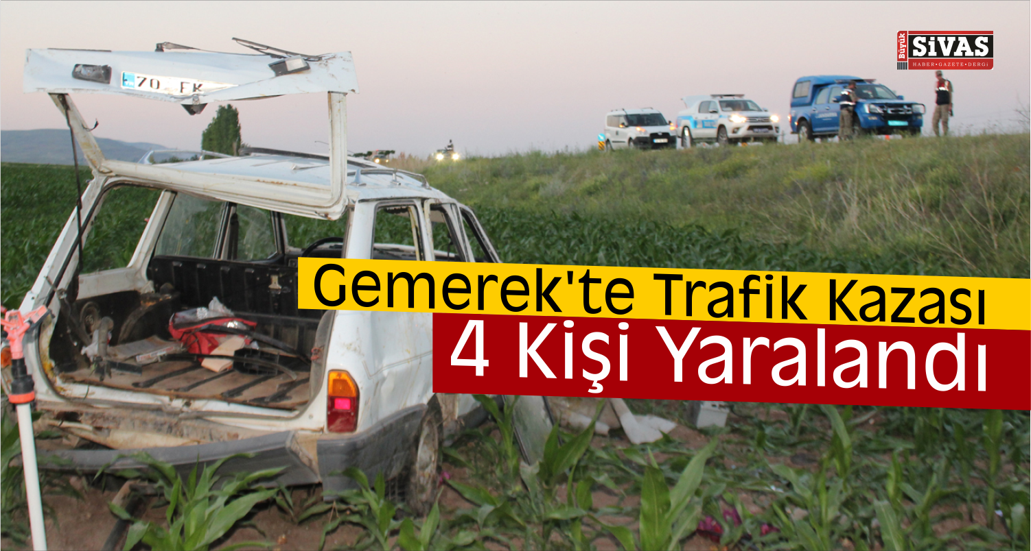 Sivas’ta Otomobil İle Hafif Ticari Araç Çarpıştı: 4 Yaralı