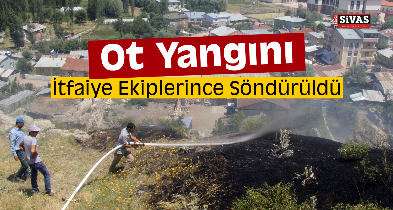 Hafik'te Ot Yangını