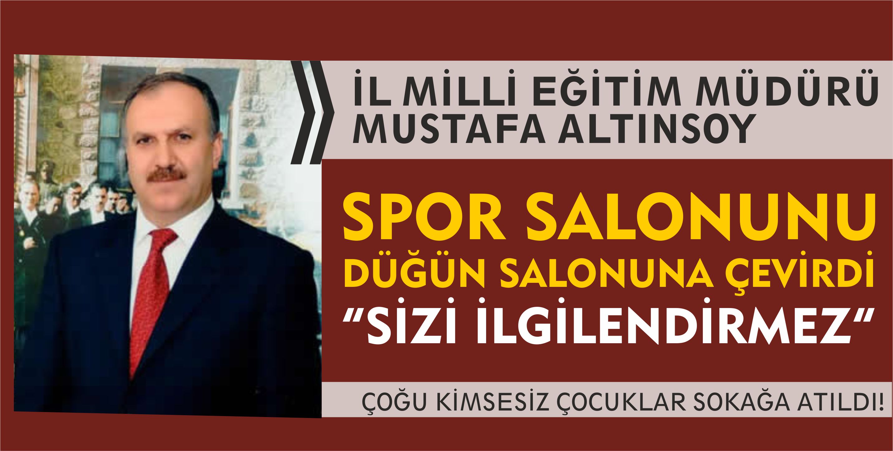 A.Y : “Mustafa Altınsoy Spor Salonu ‘nu Düğün Salonu’na Çevirdi”