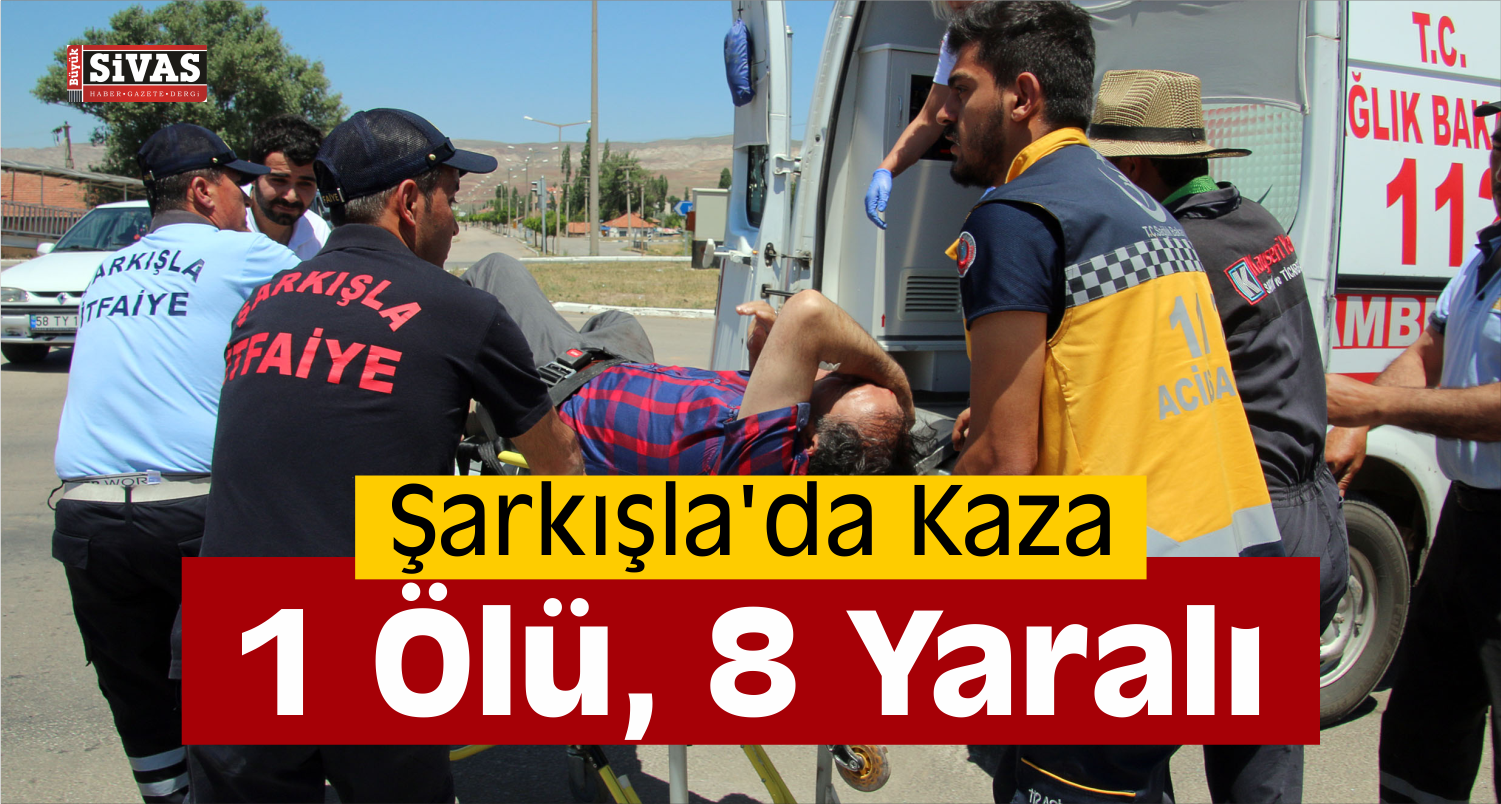 Sivas’ta İki Otomobil Çarpıştı