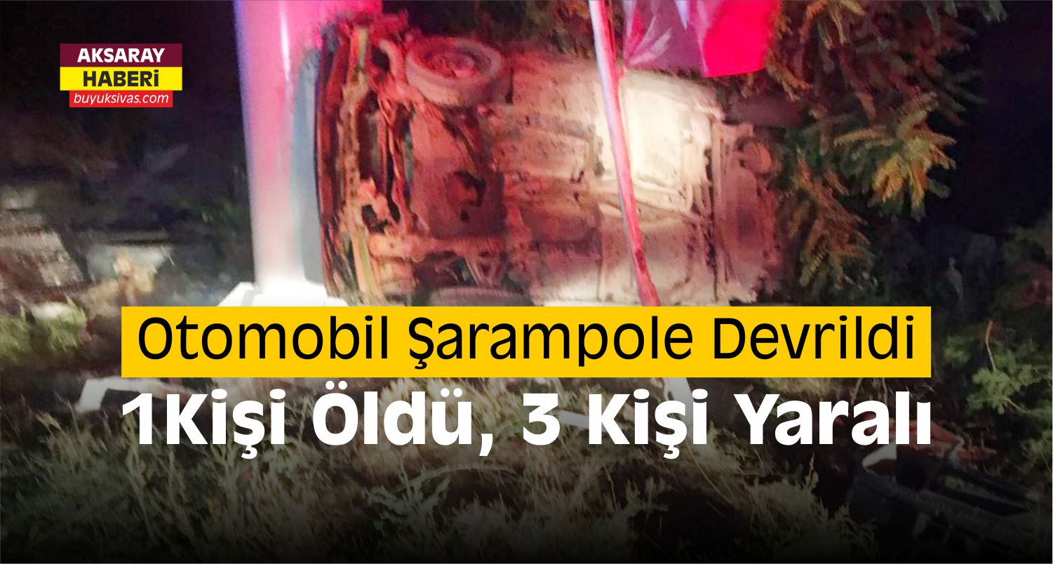 Aksaray’da Otomobil Şarampole Devrildi