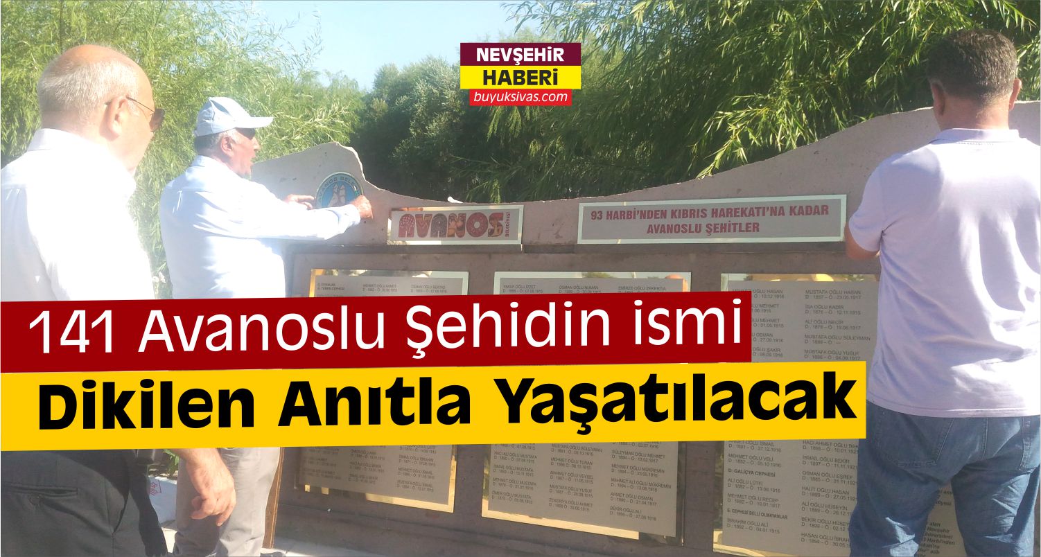 Avanoslu 141 Şehit İçin Anıt Dikildi