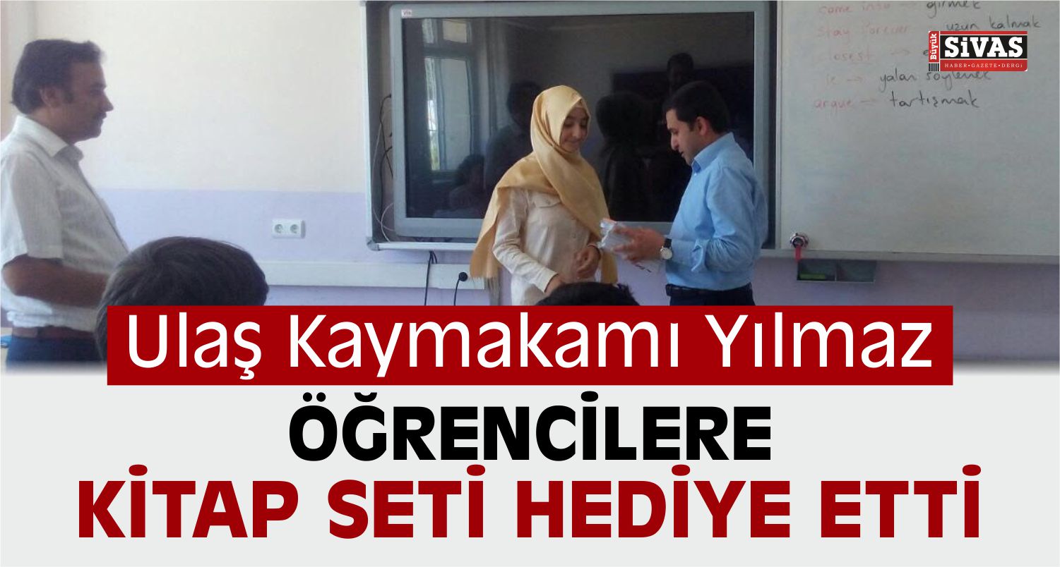 Kaymakam Yılmaz Öğrencilere Kitap Seti Hediye Etti