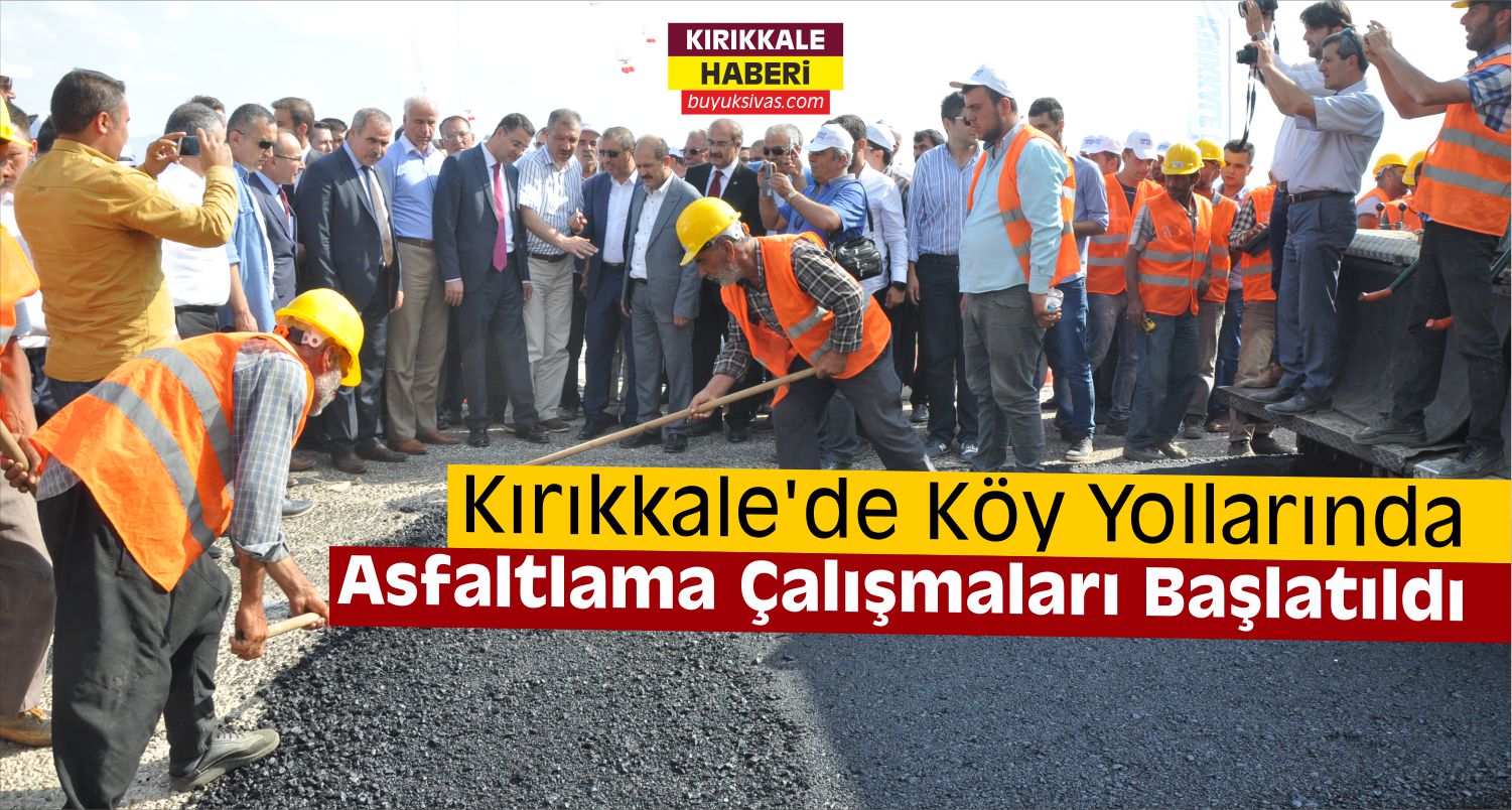 Kırıkkale’de Köy Yollarında Asfaltlama Çalışmaları