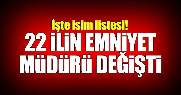 22 İlin Emniyet Müdürü Değişti. Sivas’ın Yeni Müdürü Kenan Aydoğan Oldu