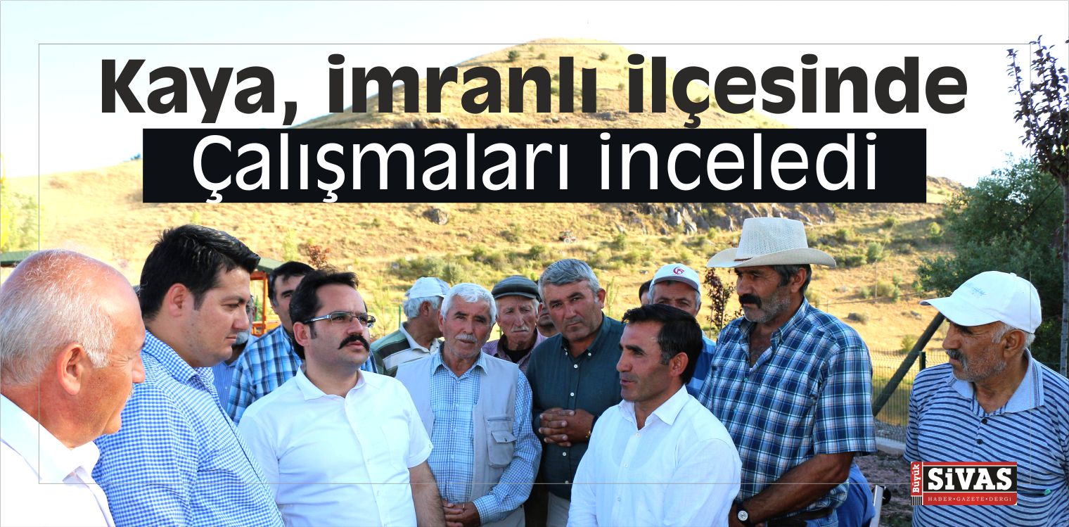 Kaya, imranlı ilçesinde Çalışmaları inceledi
