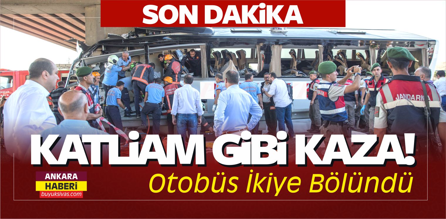 Ankara’da Yolcu Otobüsü Köprü Ayağına Çarptı