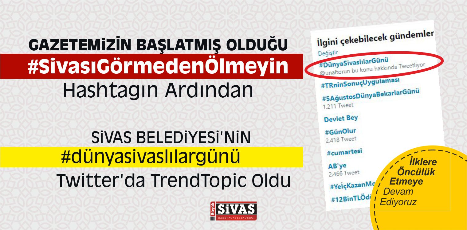Dünya Sivaslılar Günü Twitter’da TrendTopic Oldu