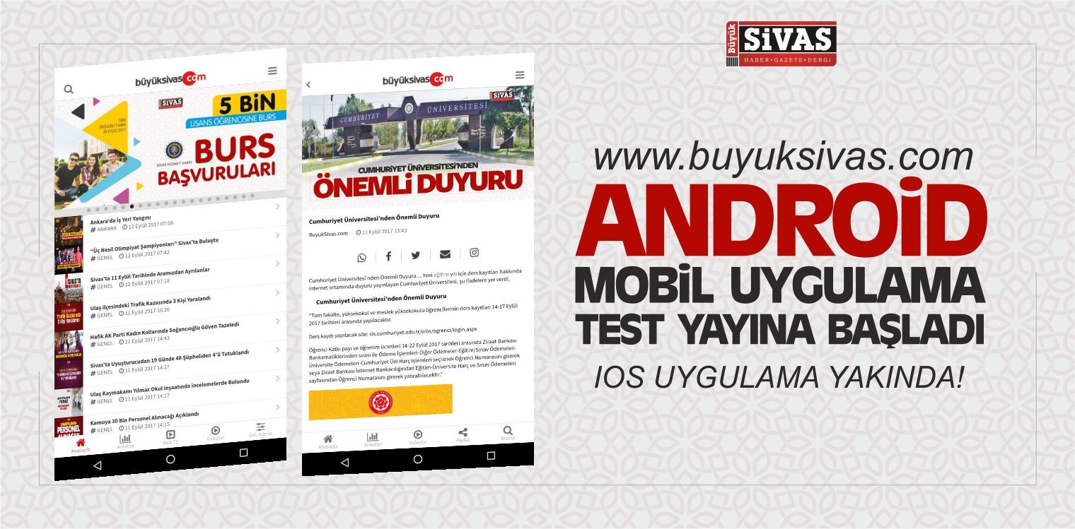Büyük Sivas Mobil Uygulaması Yayında