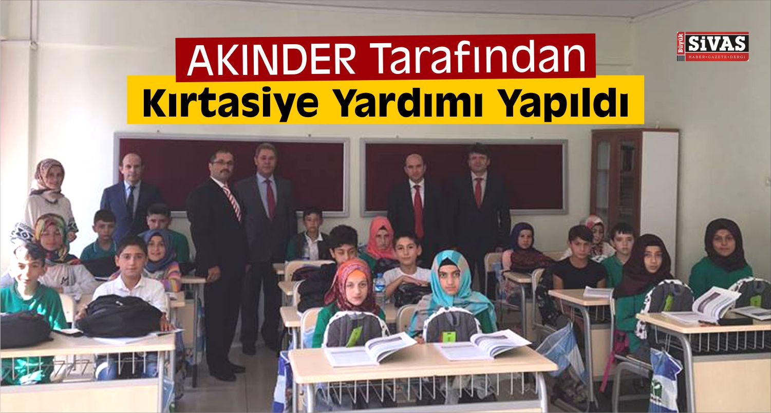 Akıncılar'da Öğrencilere Kırtasiye Yardımı