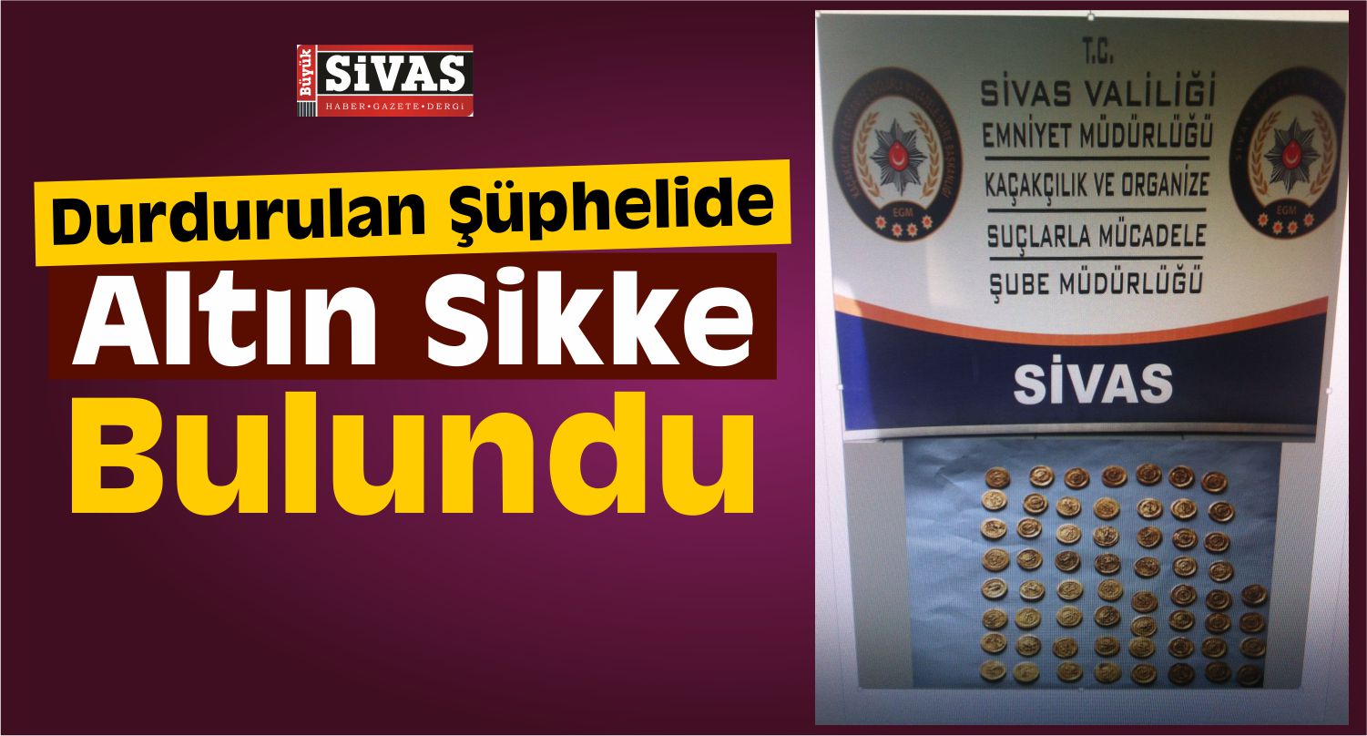 Sivas’ta Tarihi Eser Operasyonu