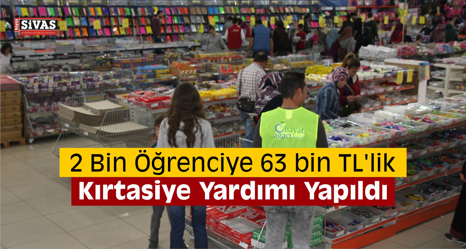 Sivas’ta 2 Bin Öğrenciye Kırtasiye Yardımı
