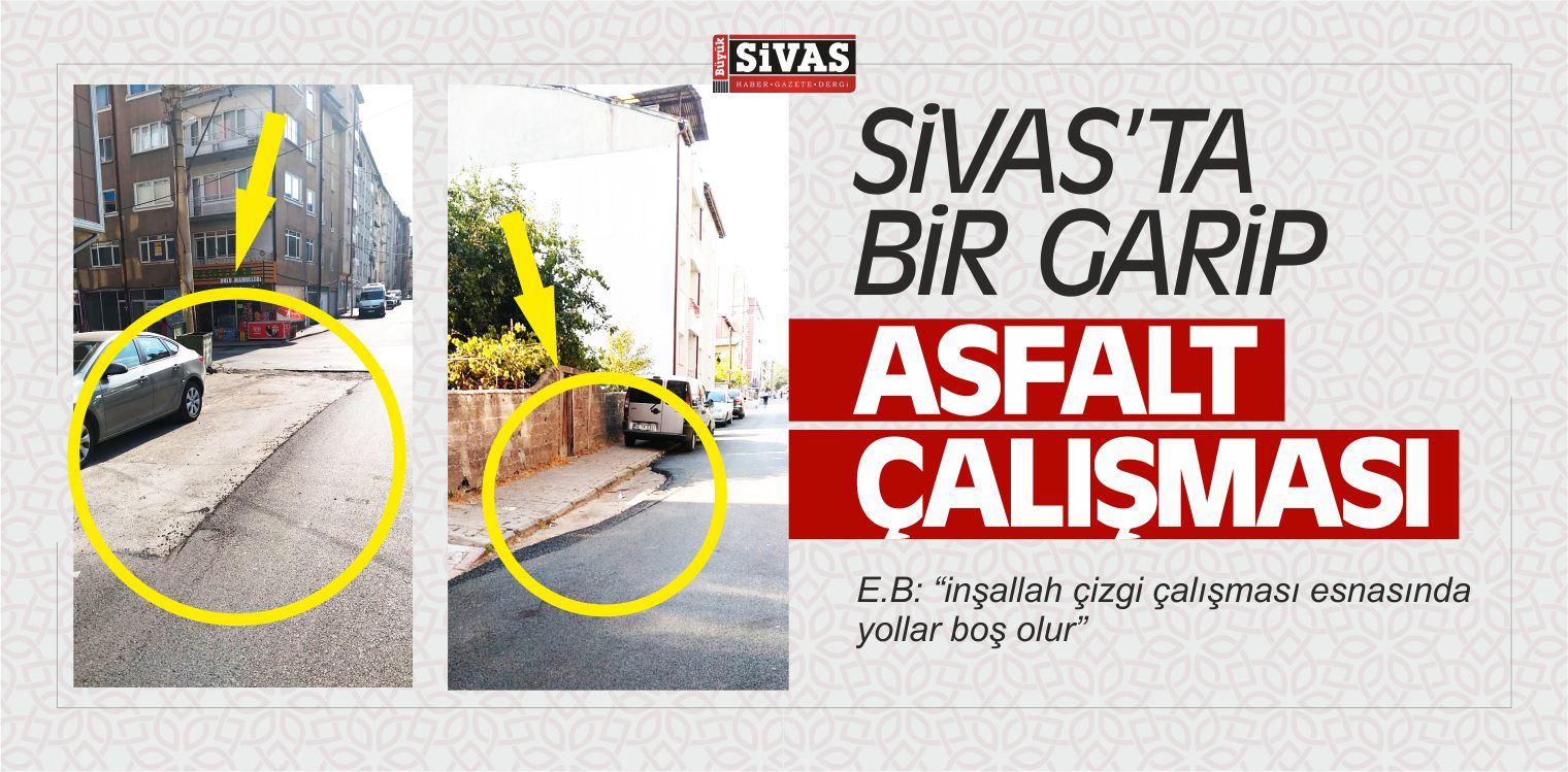 Sivas Belediyesi Asfaltlama Çalışmaları Devam Ediyor
