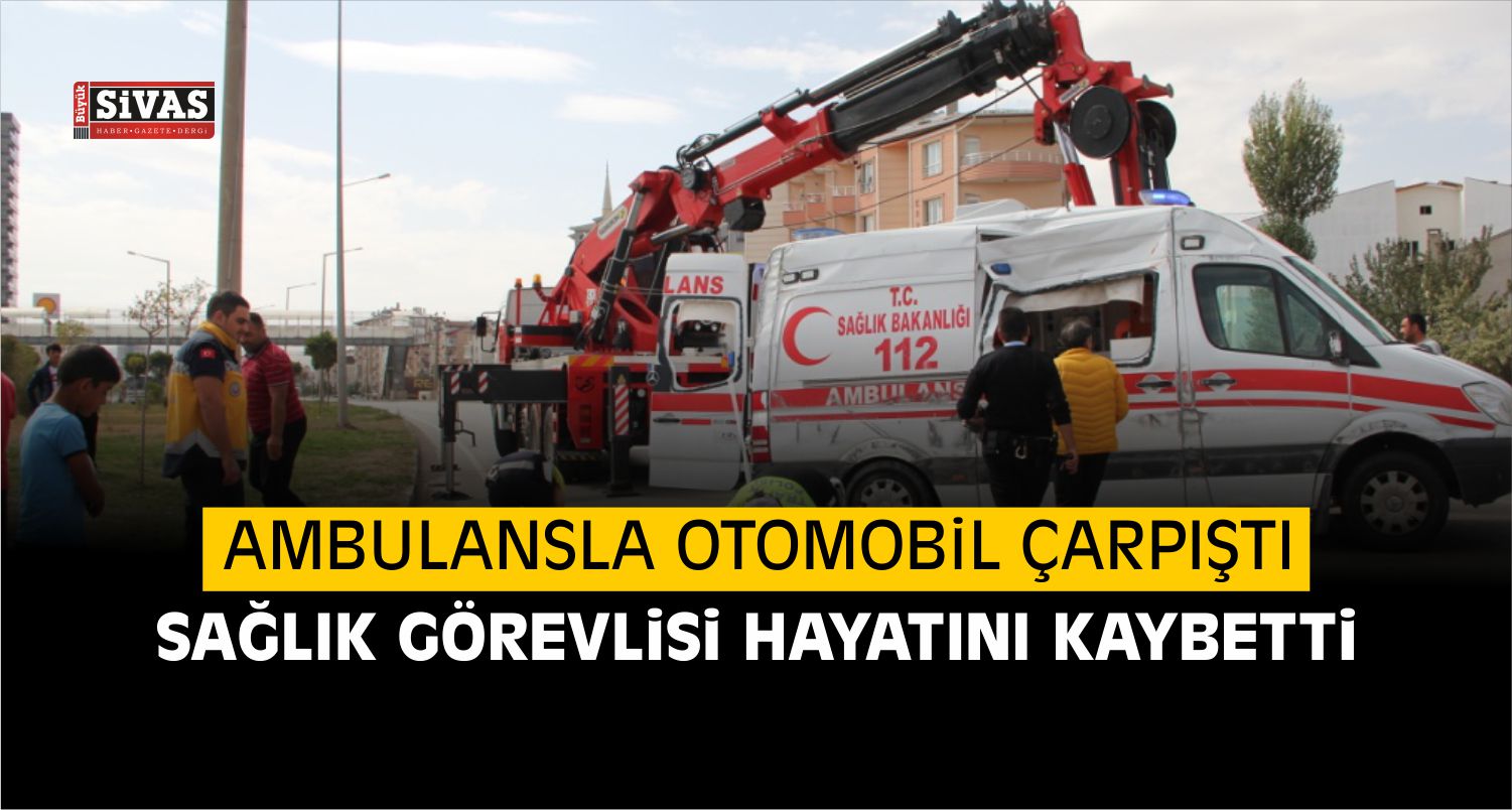 ambulansla otomobil çarpıştı