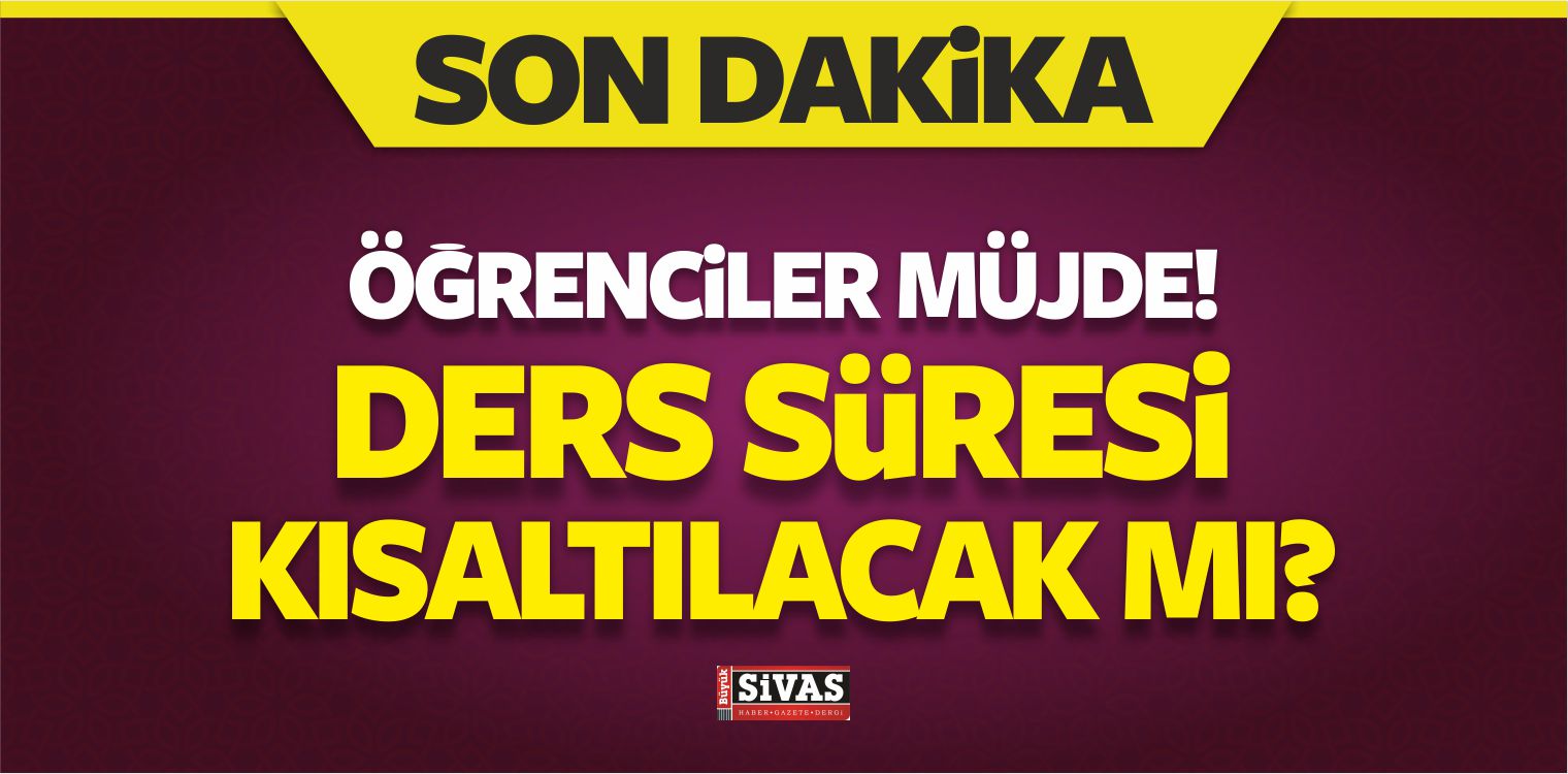Milli Eğitim Bakanı: Ders Süresi Kısaltılmalı!