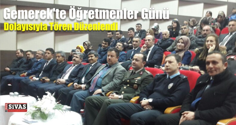 Gemerek’te 24 Kasım Öğretmenler Günü Dolayısıyla Tören Düzenlendi