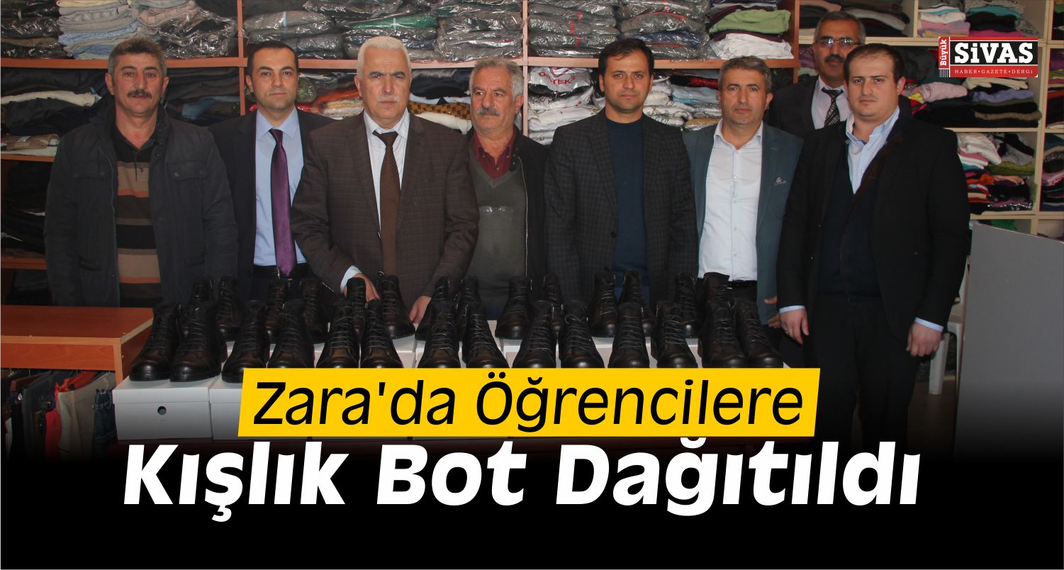 Zara’da Öğrencilere Kışlık Bot Dağıtıldı