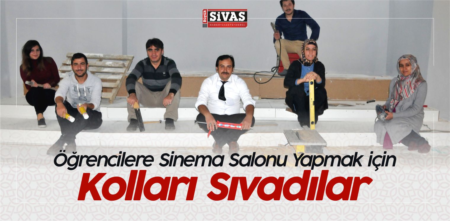Öğrencilere Sinema Salonu Yapmak için Kolları Sıvadılar