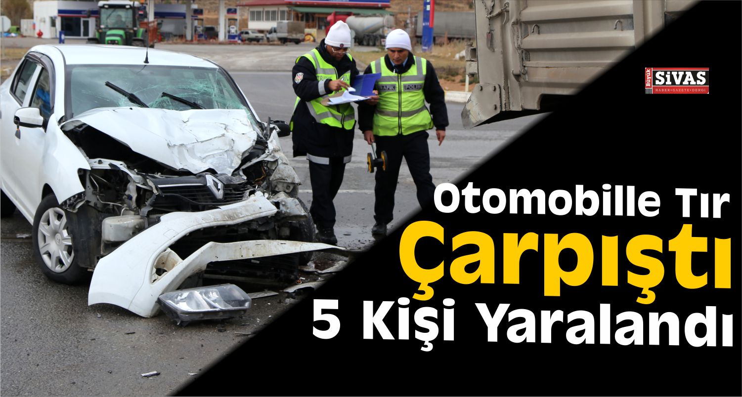 otomobille tırın çarpışması