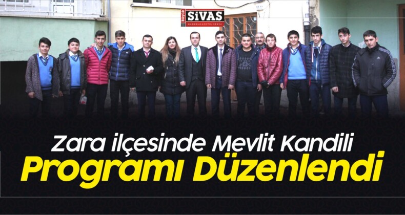 Zara ilçesinde Mevlit Kandili Programı Düzenlendi