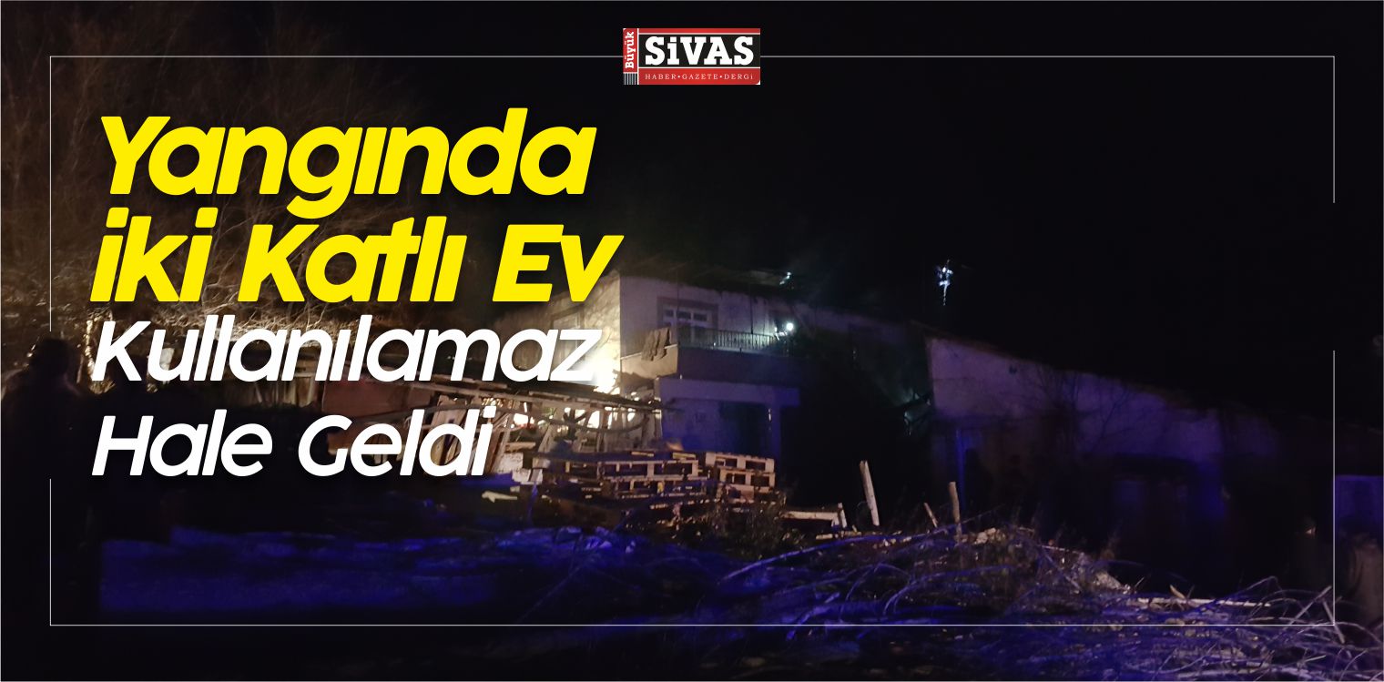 Kızılcahamam ilçesindeki Yangında iki Katlı Ev Kullanılamaz Hale Geldi