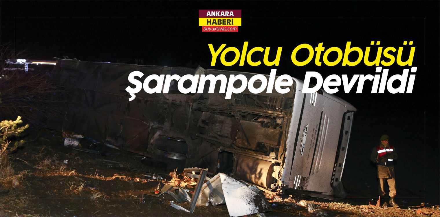 Yolcu Otobüsünün Şarampole Devrilmesi Sonucu 10 Kişi Yaralı