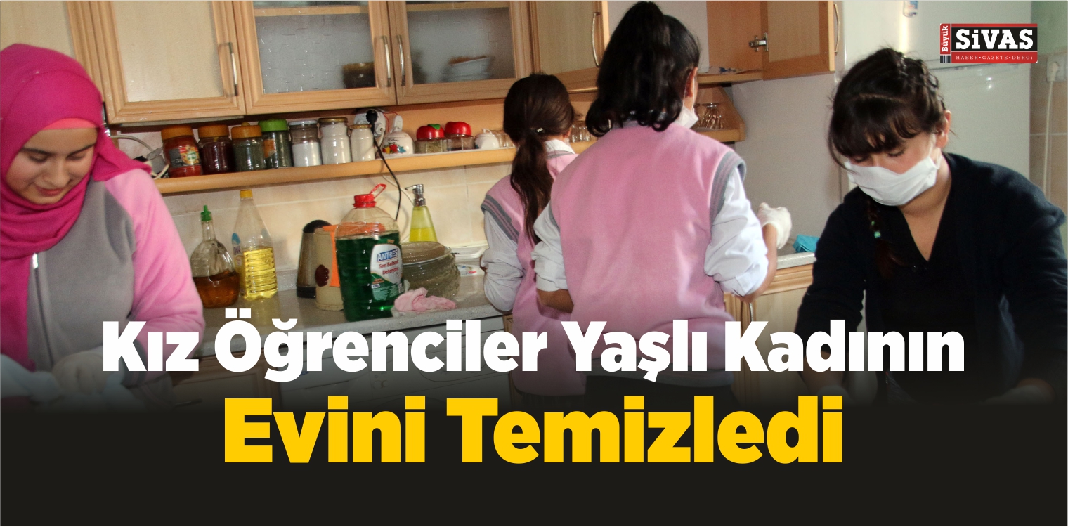 Kız Öğrenciler Yaşlı Kadının Evini Temizledi