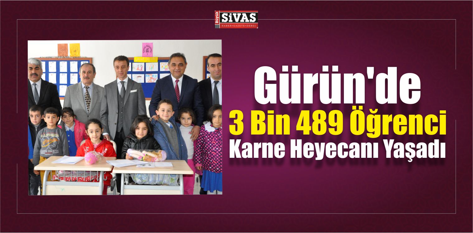 Gürün İlçesinde, 3 Bin 489 Öğrenci Karne Heyecanı Yaşadı