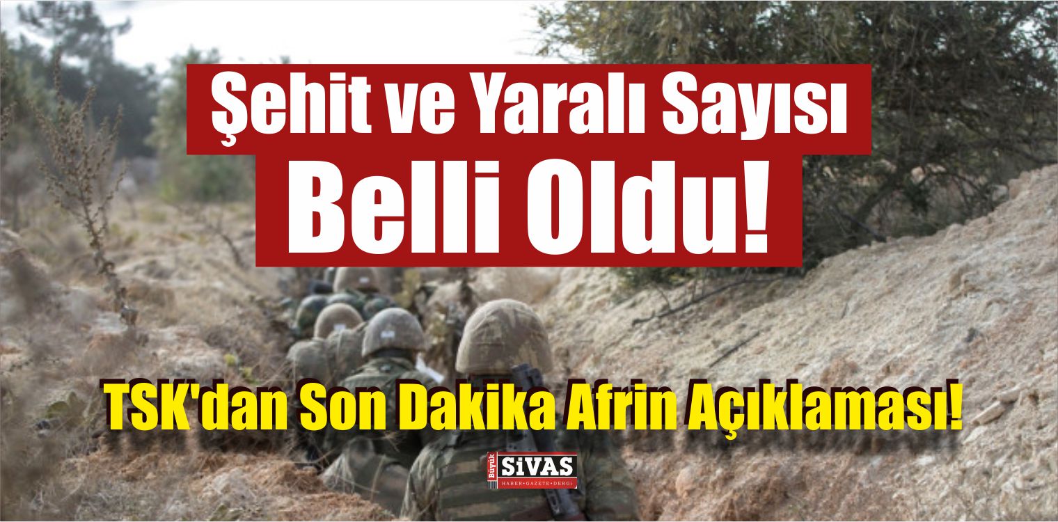 TSK’dan Son Dakika Afrin Açıklaması!