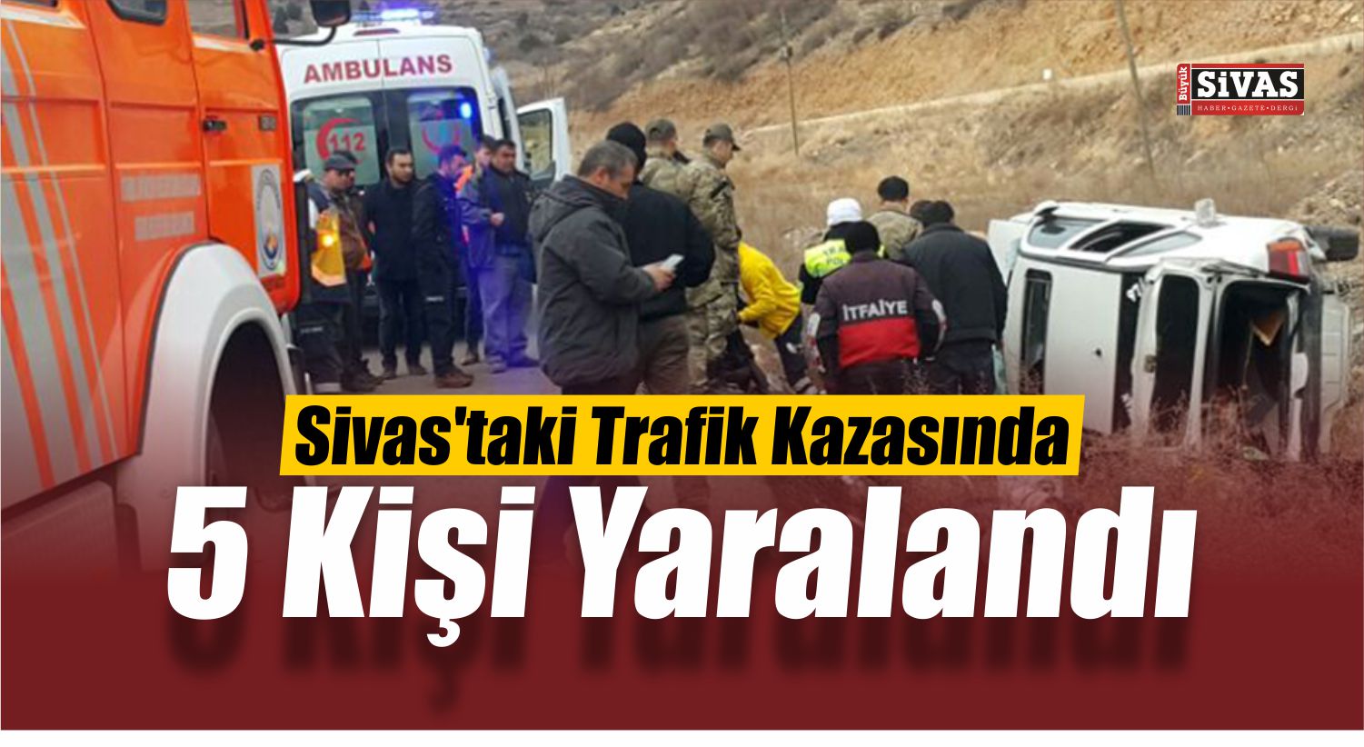 Sivas’ta Trafik Kazası: 5 Yaralı