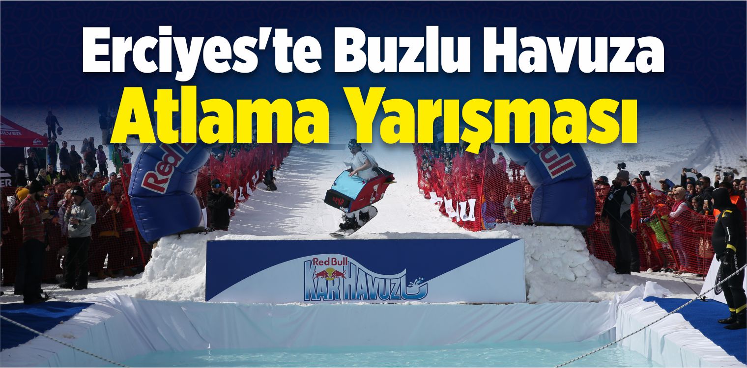Erciyes’te Buzlu Havuza Atlama Yarışması