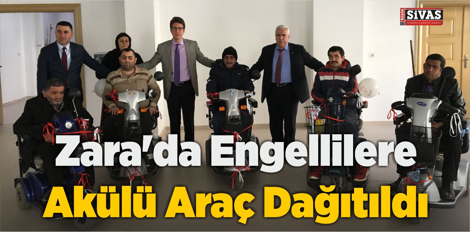 Zara’da Engellilere Akülü Araç Dağıtıldı