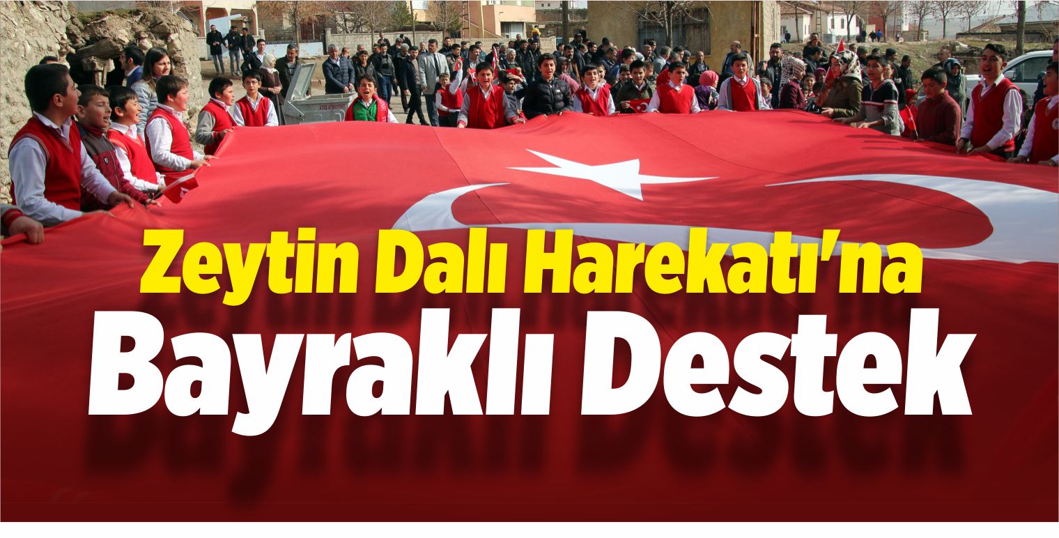 Şarkışla’da Zeytin Dalı Harekatı’na Bayraklı Destek