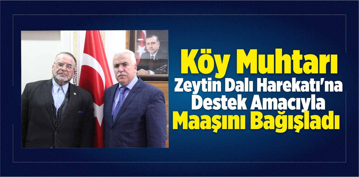 Maaşını Bağışladı