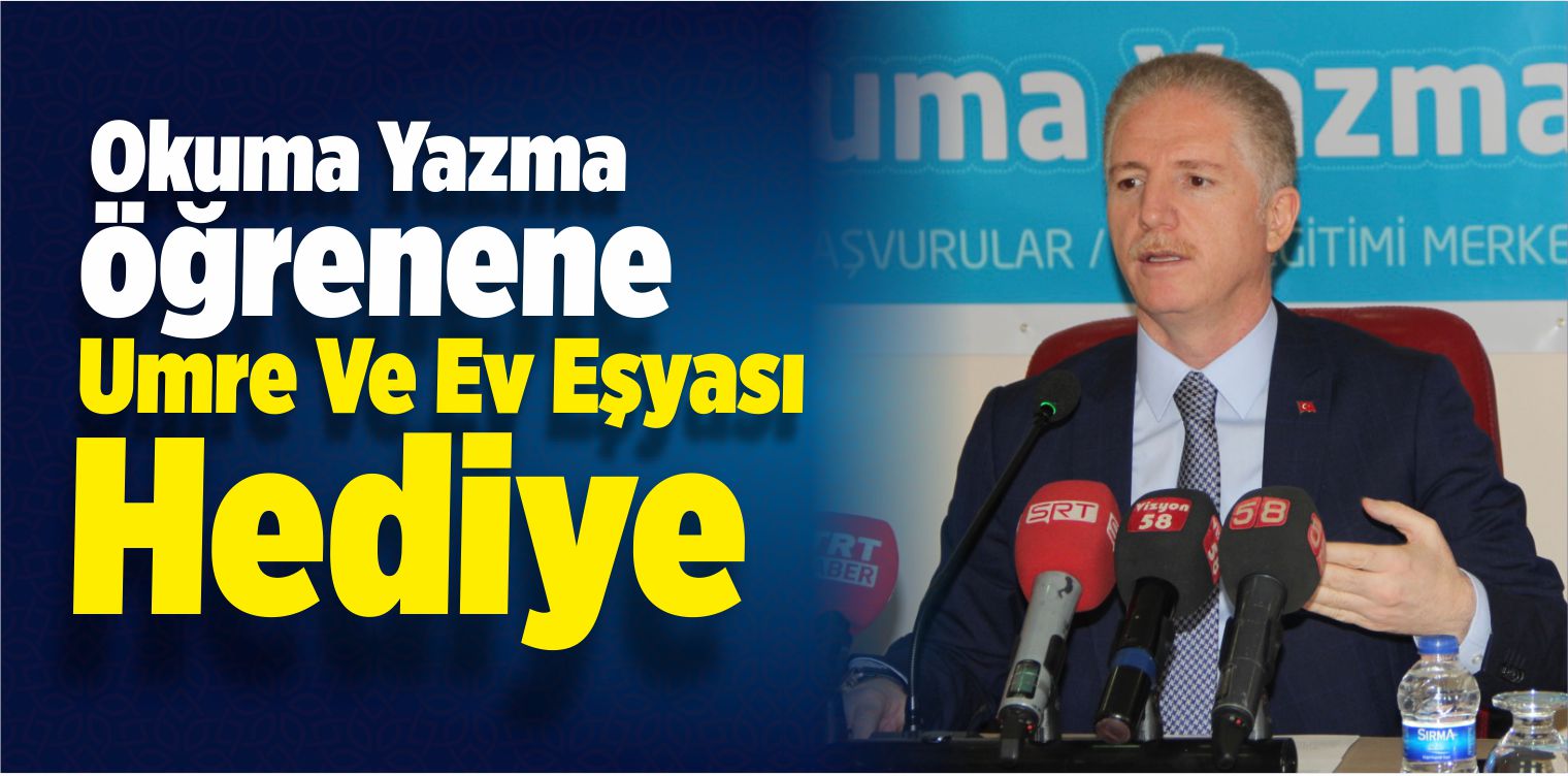 Okuma Yazma Öğrenene Umre Ve Ev Eşyası Hediye