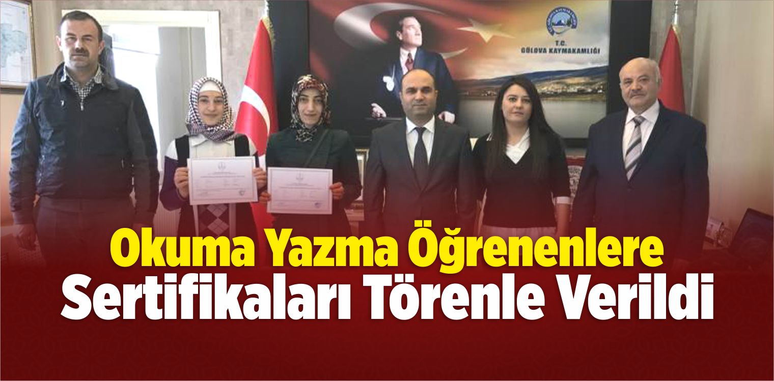 Gölova’da Okuma Yazma Öğrenenler İçin Sertifika Töreni