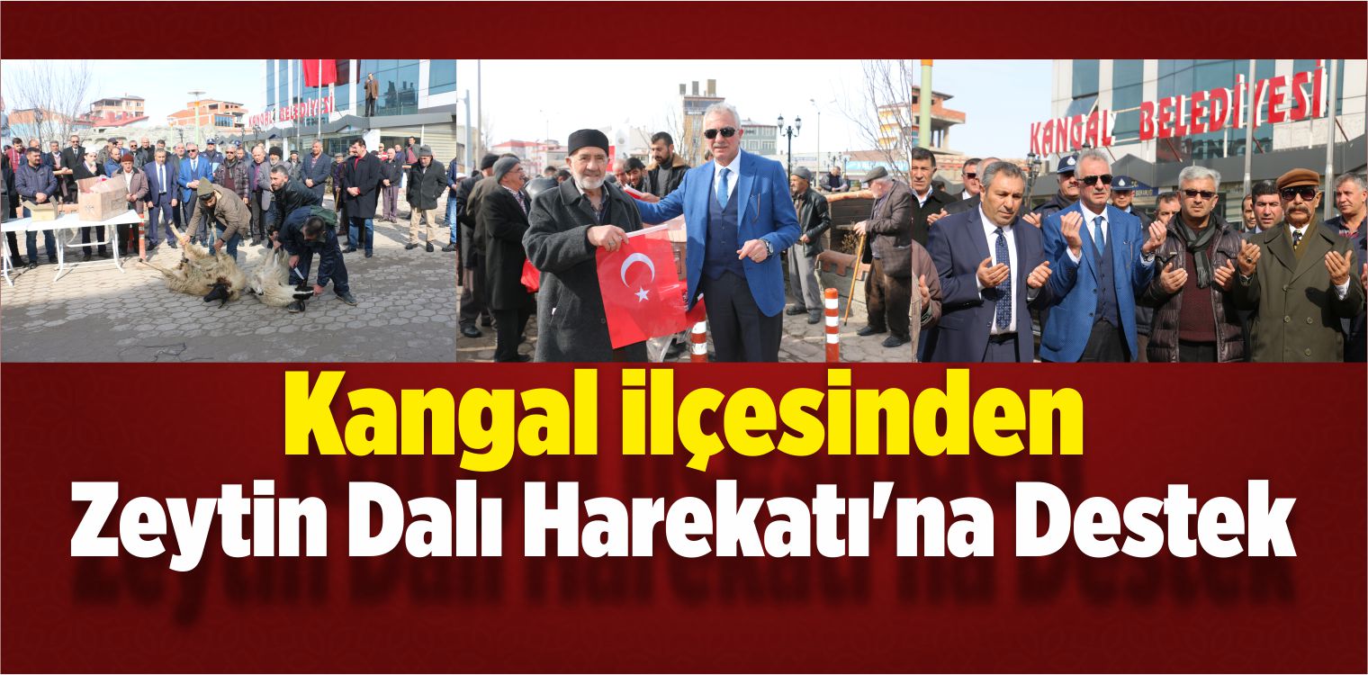 Kangal’da Zeytin Dalı Harekatı’na Destek