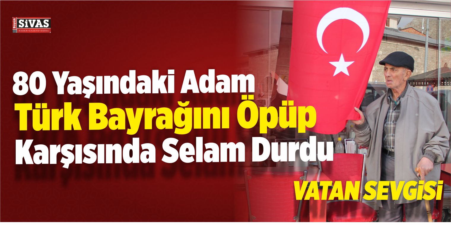 Bayrağı Öpüp Karşısında Selam Durdu