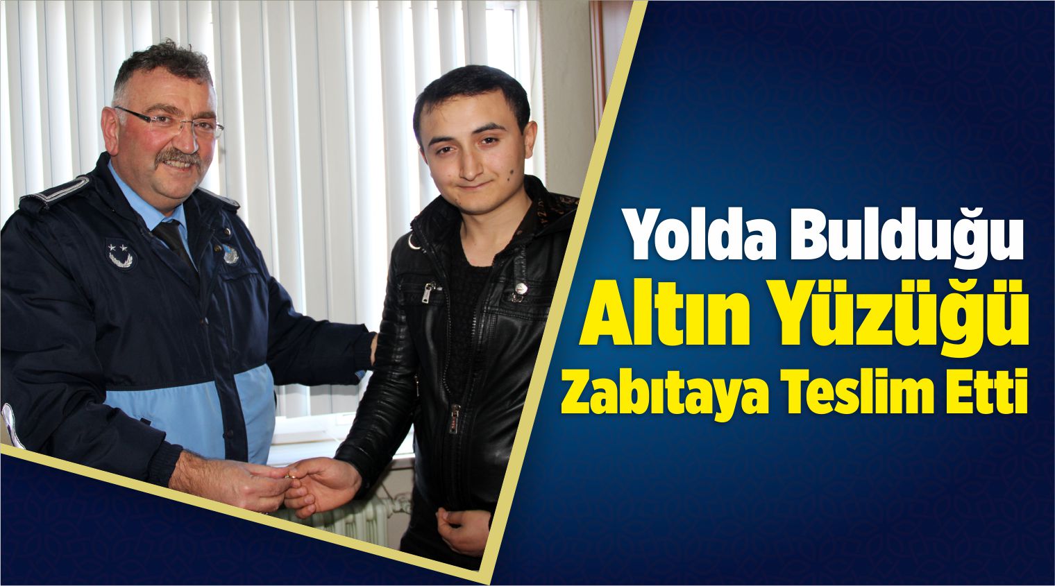 Yolda Bulduğu Yüzüğü Zabıtaya Teslim Etti