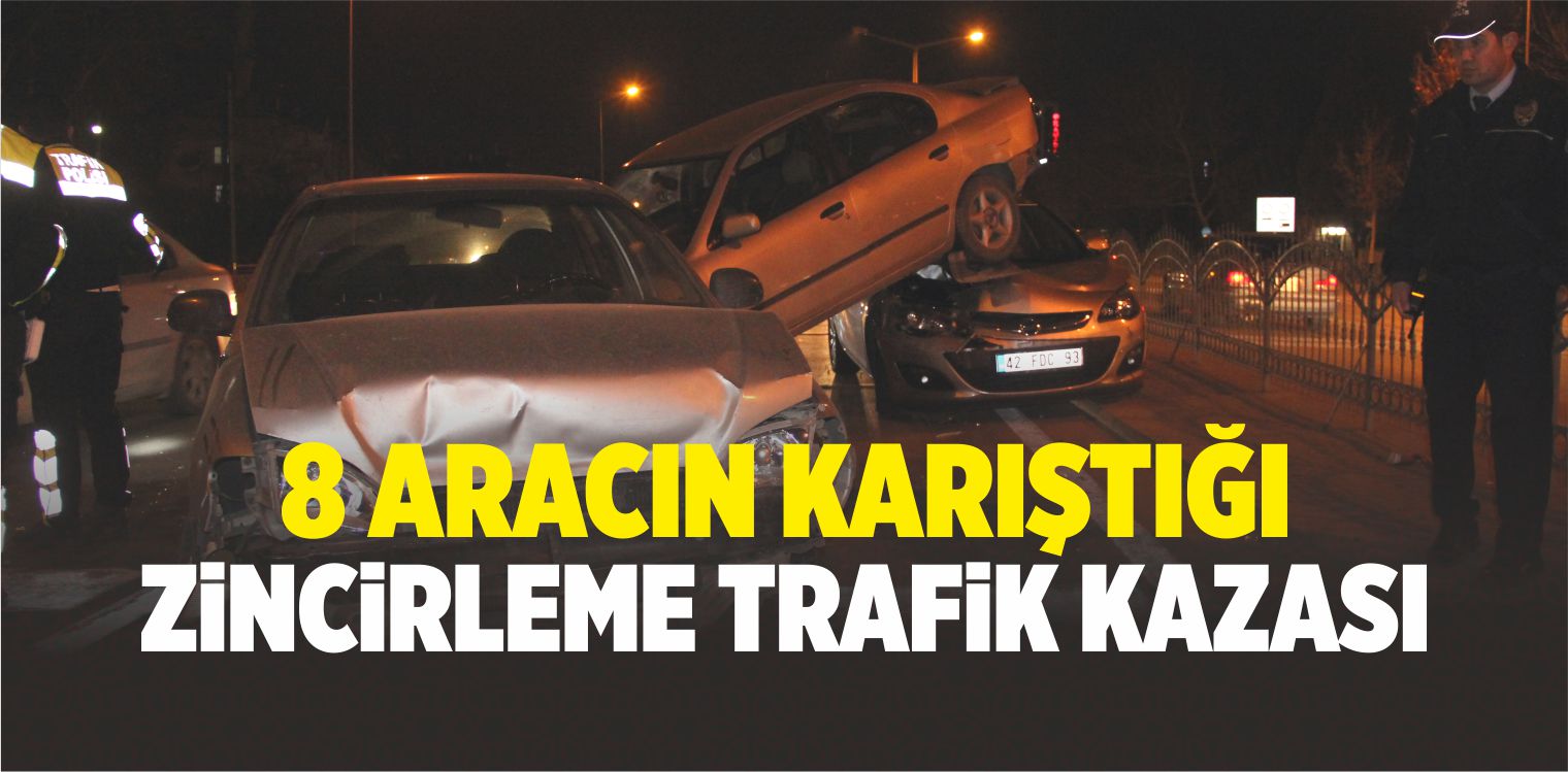 Konya’da Zincirleme Trafik Kazası: 2 Yaralı