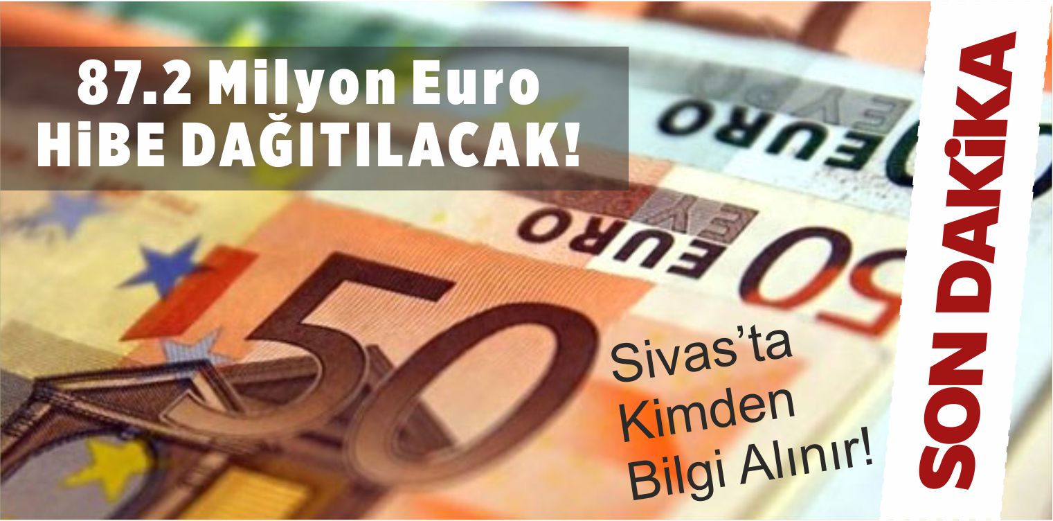 Sivas Dahil 42 Şehirde 87.2 Milyon Euro Hibe Dağıtılacak!