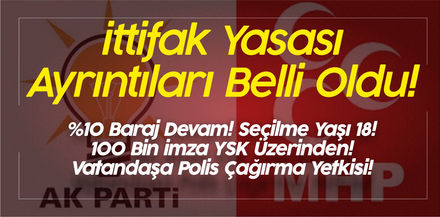 AK Parti ve MHP’nin ittifak Yasası Teklifi Meclis’e Sunuldu